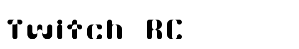 Twitch RC font preview