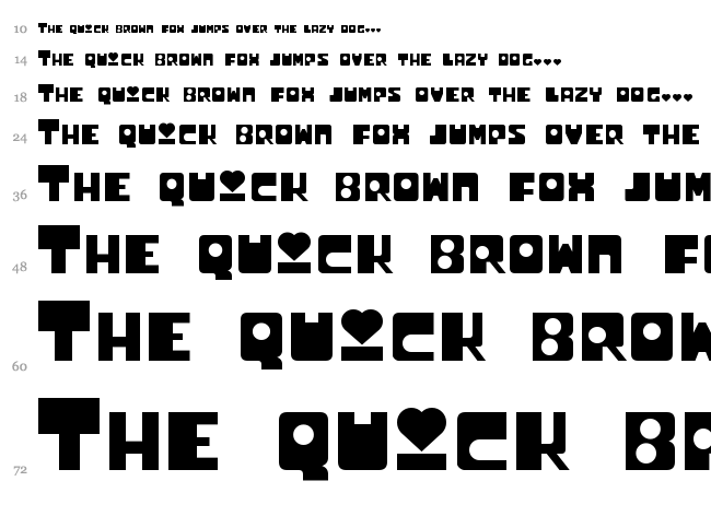 Utonium font waterfall