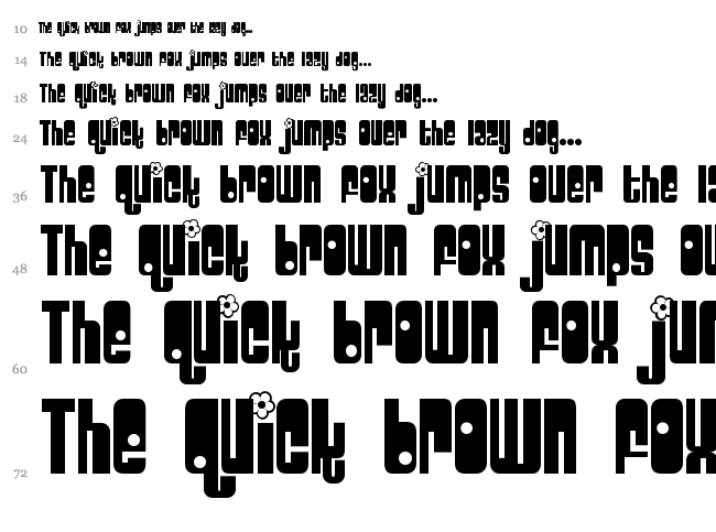 Velcro font waterfall