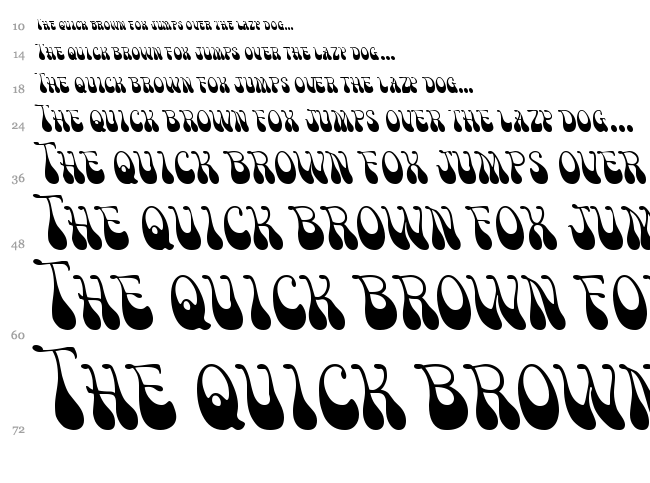 Victor Moscoso font waterfall
