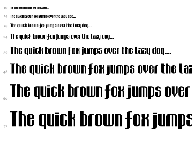 Wabbit Sans font waterfall