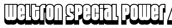 Weltron Special Power / 2001 font preview