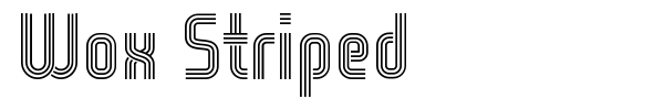 Wox Striped font