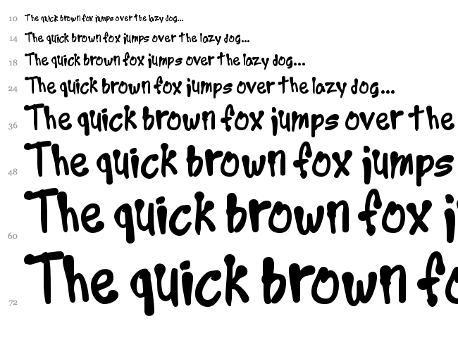Year 2000 Boogie font waterfall