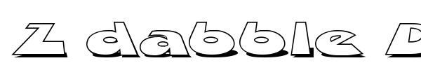 Z dabble Down font preview