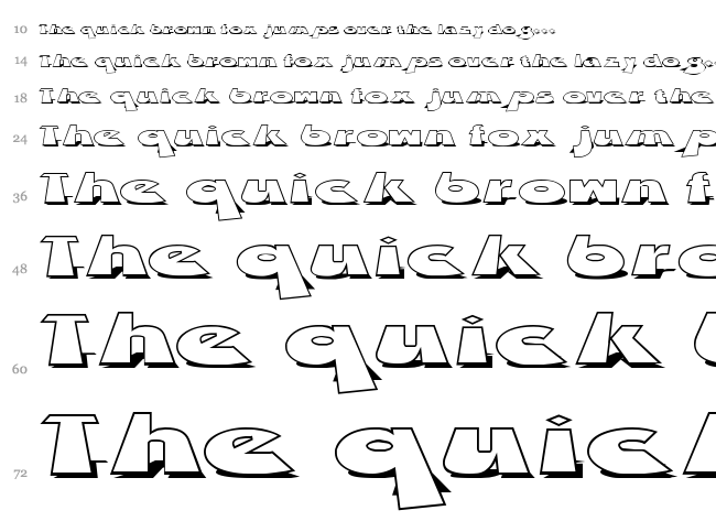 Z dabble Down font waterfall