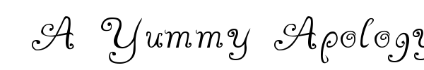 A Yummy Apology font