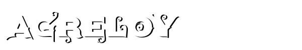 Agreloy font preview