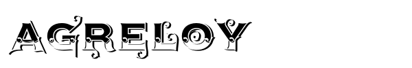 Agreloy font preview