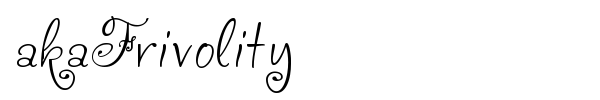 akaFrivolity font