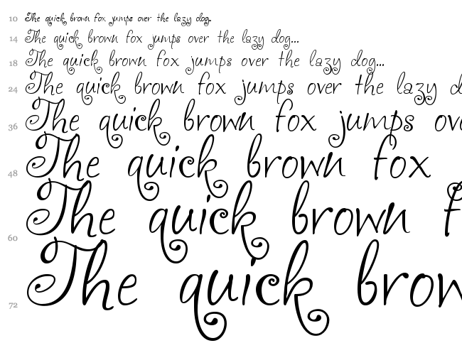akaFrivolity font waterfall