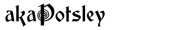 akaPotsley font