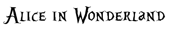 Alice in Wonderland font