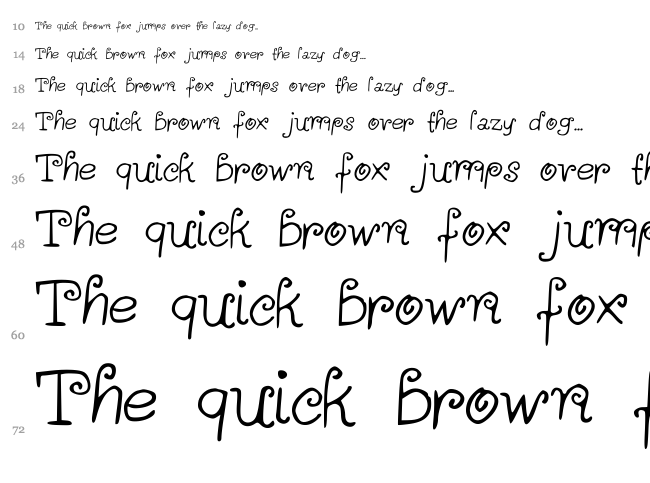 A Little Scribble in My Book font waterfall