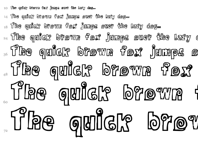 AlphaSnail font waterfall