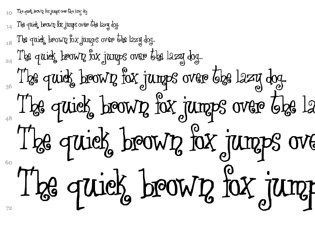 Angelica font waterfall