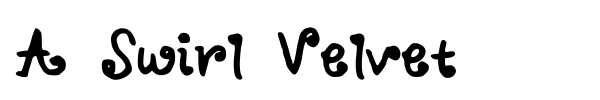 A Swirl Velvet font