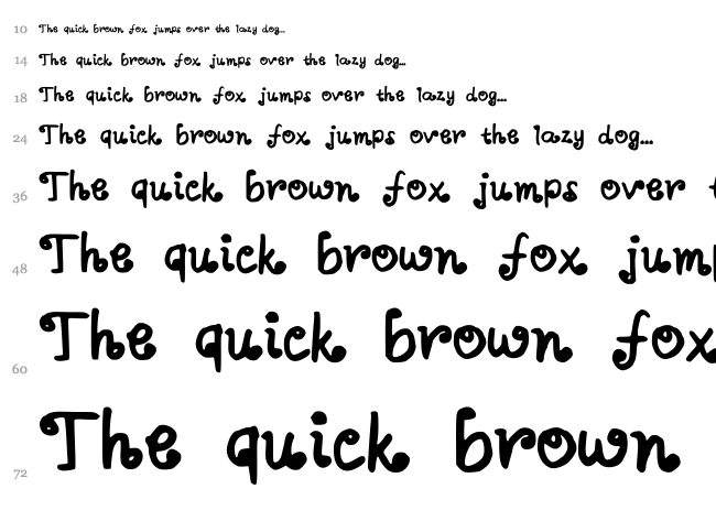 A Swirl Velvet font waterfall