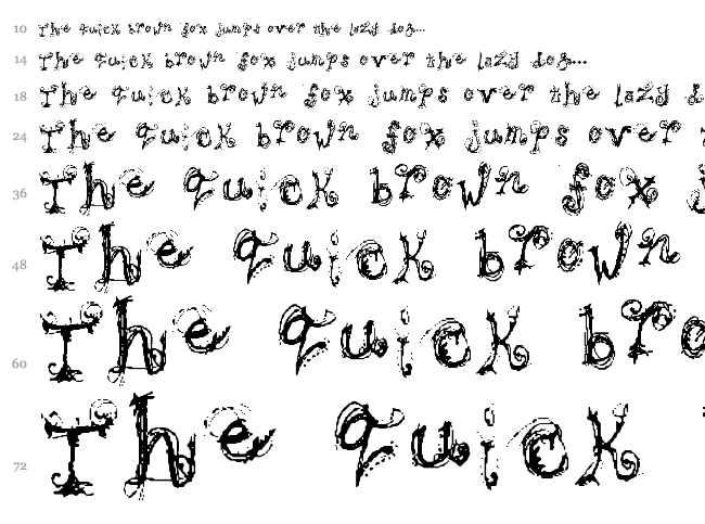 Bipolar Braden font waterfall
