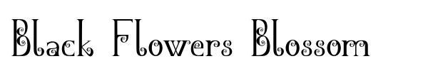 Black Flowers Blossom font