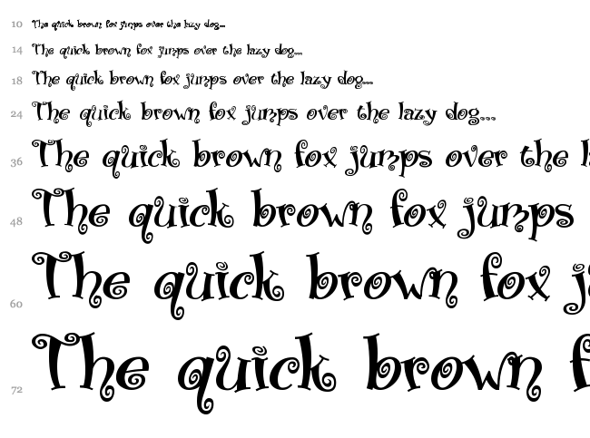Boingo font waterfall