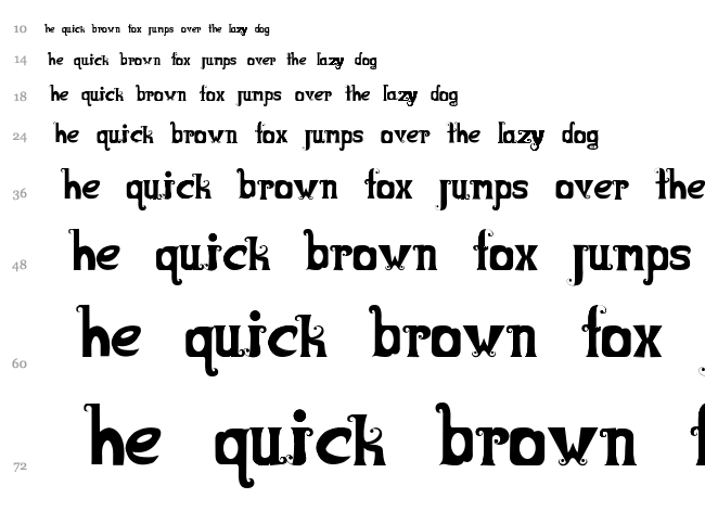 Boots&Barkley font waterfall