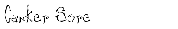 Canker Sore font