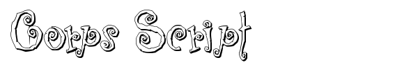 Corps Script font preview