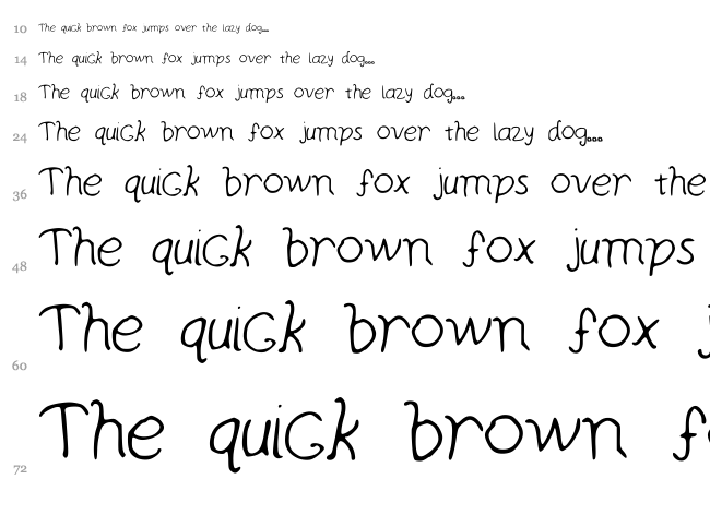 Curly Wurly font waterfall