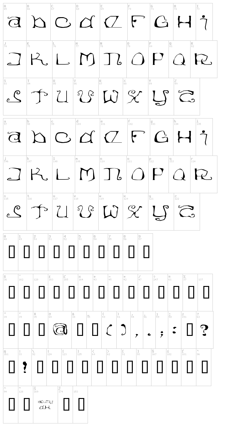Eisregen font map