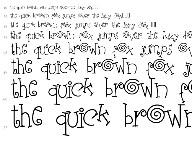 Elastic Wrath font waterfall