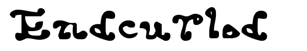Endcurled font