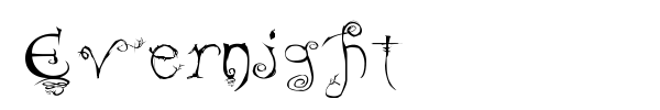 Evernight font preview