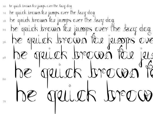 Femme Fatal font waterfall
