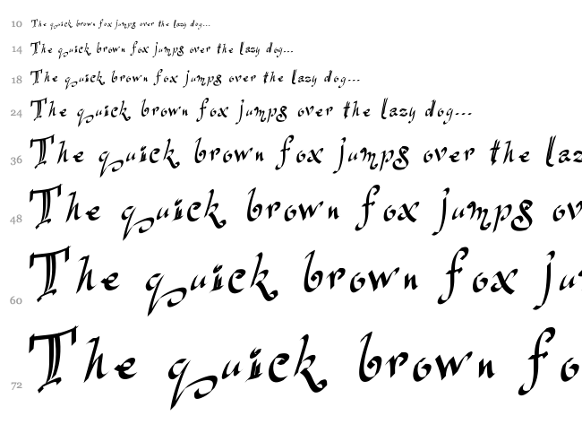 Flocked 2 font waterfall