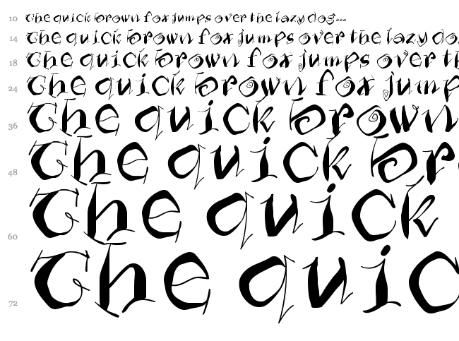 Furioso font waterfall