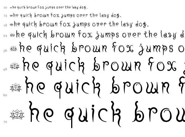Fuu font waterfall