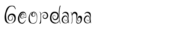 Geordana font