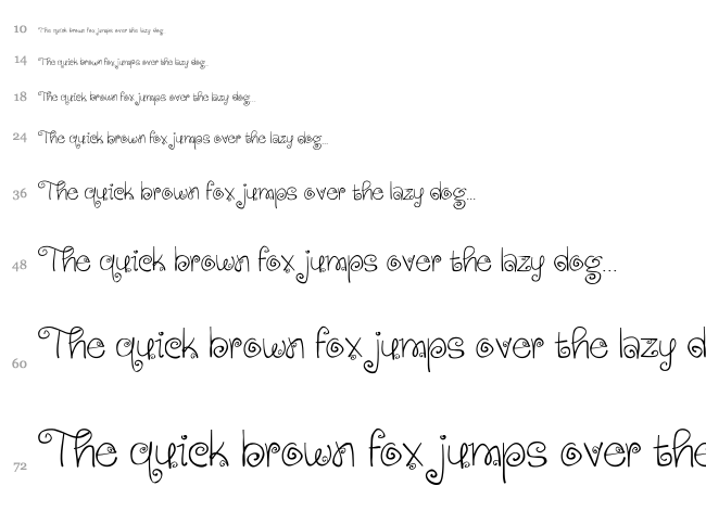 Gingersnaps font waterfall