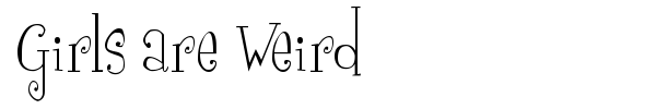 Girls are Weird font