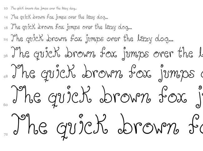 Glyphy font waterfall