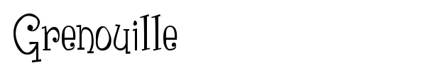 Grenouille font