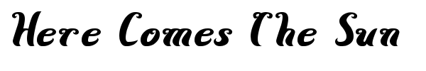 Here Comes The Sun font