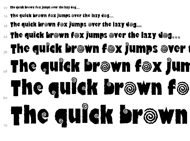 Hippocritic font waterfall