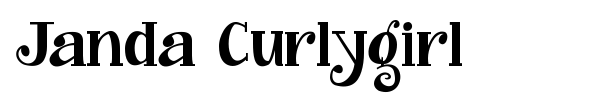 Janda Curlygirl font preview