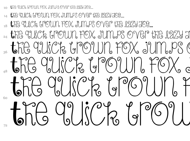 Janda Hide And Seek font waterfall