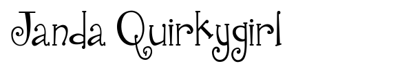 Janda Quirkygirl font preview