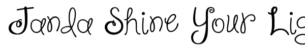 Janda Shine Your Light On Us font