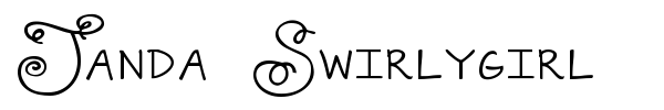 Janda Swirlygirl font