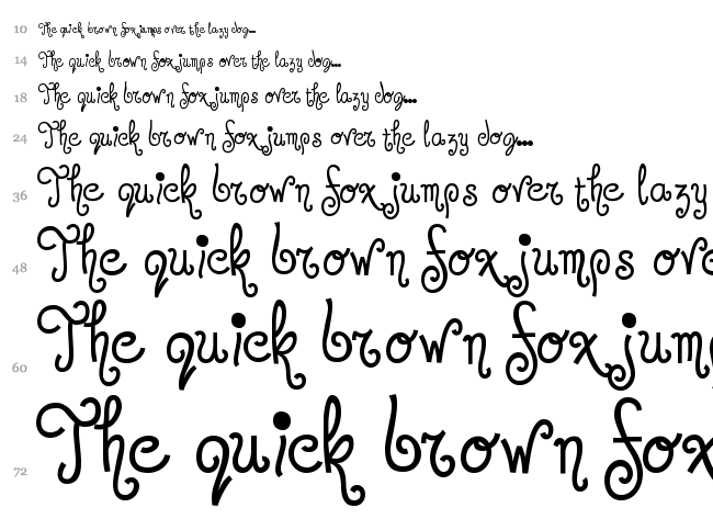 Jandles font waterfall